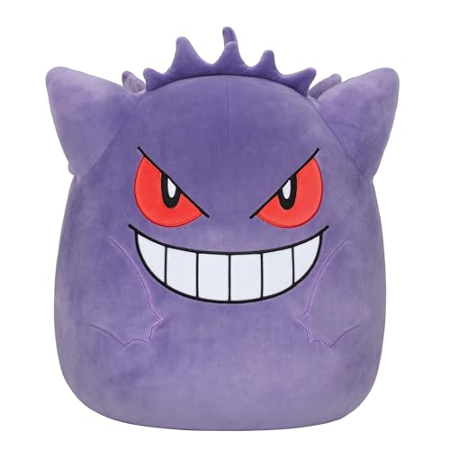 Squishmallows Pokémon 14-Inch Gengar Plush - Add Gengar to Your Squad, Ultrasoft Stuffed Animal Medium Plush, Official Kelly Toy Plush (SQPK00004) - GENGAR