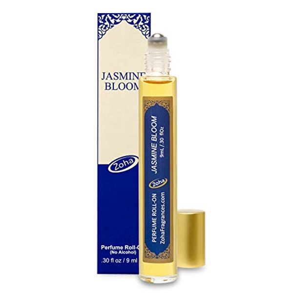 Zoha | Jasmine Bloom Perfume Oil, Alcohol-Free Jasmine Oil Perfume for Women and Men | Vegan, Hypoallergenic, Travel Size, Unisex Fragrance Oil Roll On Perfume | 9 ml/0.30 Oz