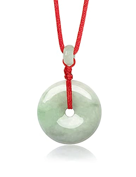 Dahlia Eternal Circle Jade Necklace, Real Grade A Certified Burma Jadeite for Inner Peace