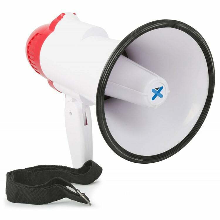 Audio Megaphone Bull Horn Siren PA System Loud speaker 20Watt