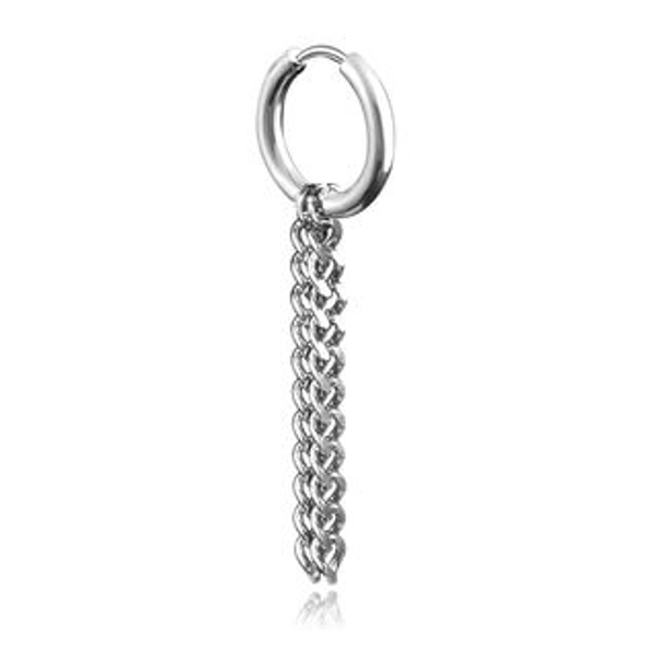 Stainless Steel Chained Drop Earring