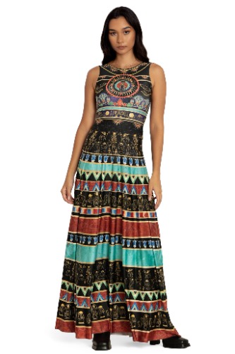 Walk Like An Egyptian Princess Maxi Dress | M / Black