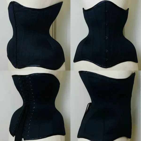 BESPOKE Sateen coutil Contoured Waist training Corset