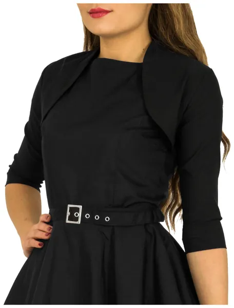 BlackButterfly Tailored 3/4 Sleeve Bolero - 8 Black