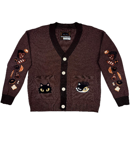 Cardigan: Cat Bakery | 3X-Large