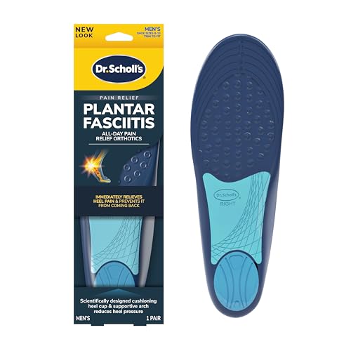 Dr. Scholl’s® Plantar Fasciitis Pain Relief Orthotic Insoles, Immediately Relieves Pain: Heel, Spurs, Arch Support, Distributes Foot Pressure, Trim to Fit Shoe Inserts: Men's Size 8-13, 1 Pair