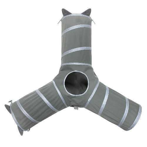 Kitty City Pop-up Cat Cube, Cat Tunnel, Cat Bed, Tunnel, Cat Toys, for Cat and Kitty - Gray Tunnel