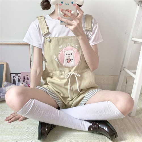 Baby Bear Overalls - Beige