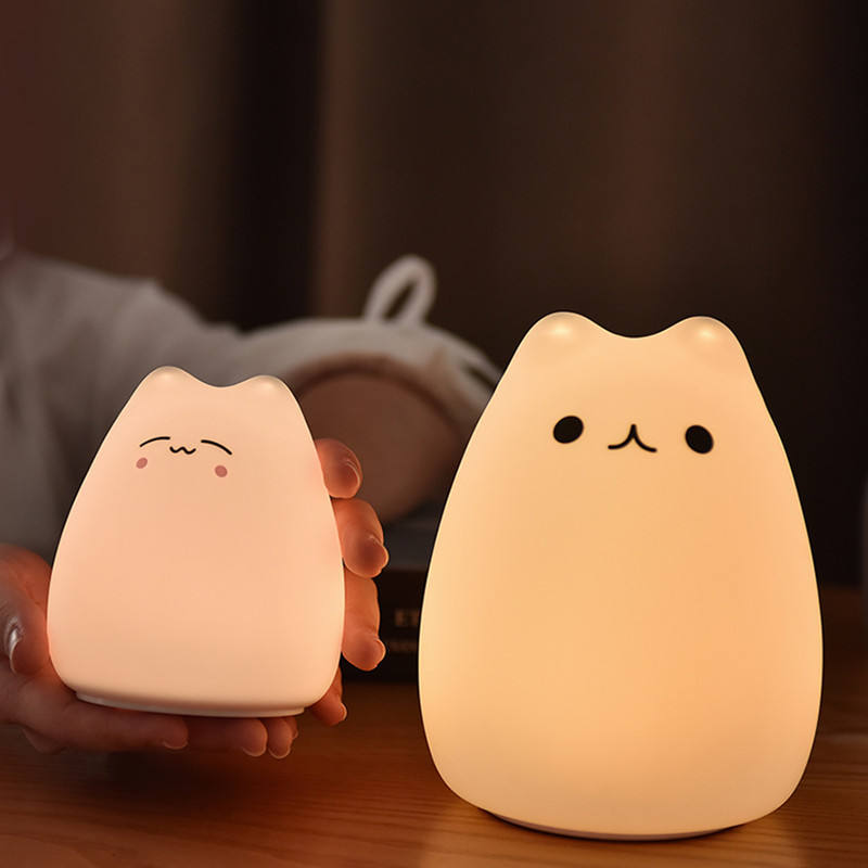 Cute Cat Nursery Lights with Sensor - 1 / White