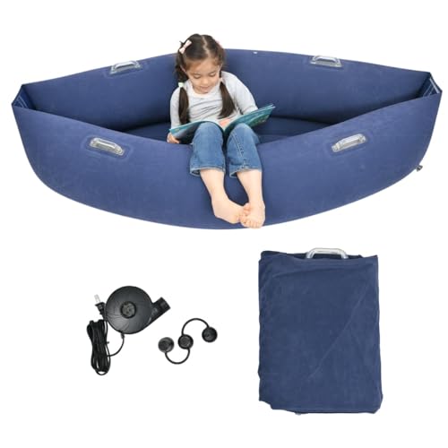 Ted Kangaroo Sensory Chair for Kids — Inflatable Peapod for Children, includes Electric Air Pump