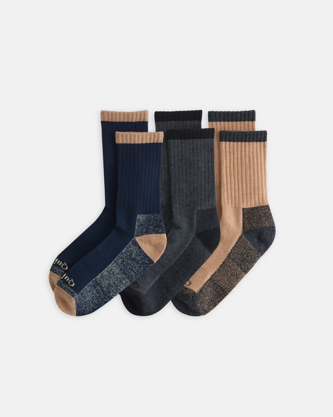 Merino Wool Hiking Socks, 3 Pack | Oatmeal / XL