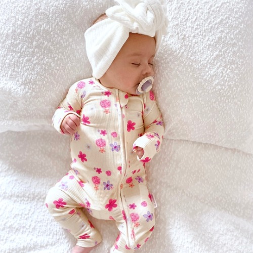 Zipper Onesie - Summer Bloom (PRE-ORDER) | 3-6M