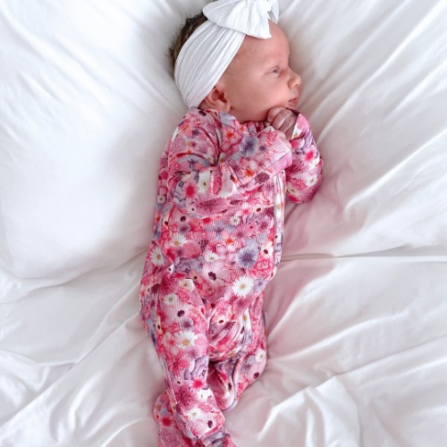 Zipper Onesie - Blossom (Pre-Order) | 6-12M