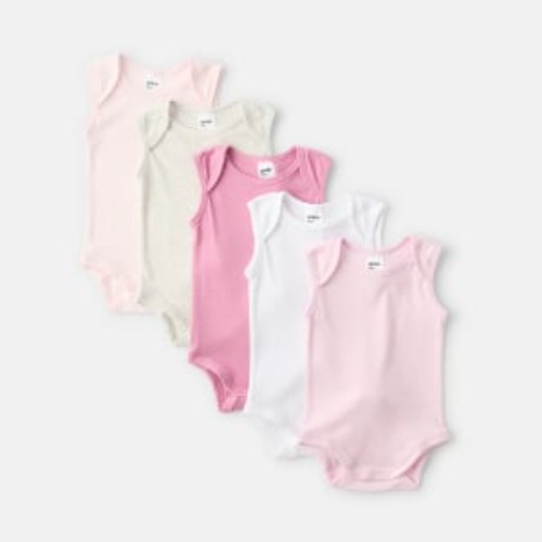 5 Pack Sleeveless Bodysuits