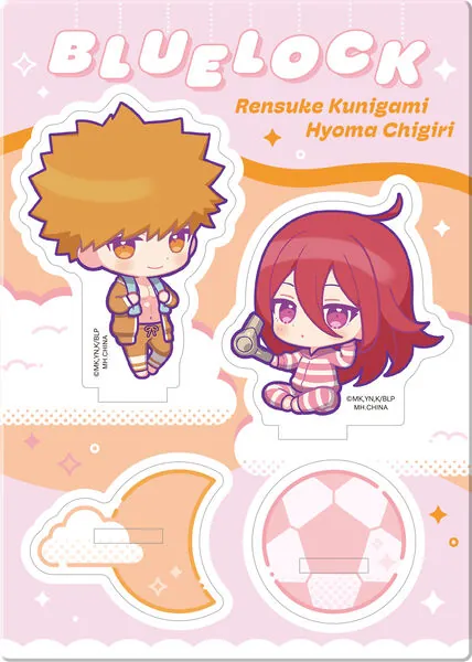 BLUELOCK - Rensuke Kunigami & Hyoma Chigiri Buddycolle Acrylic Stand Set ( Good Night Ver. )