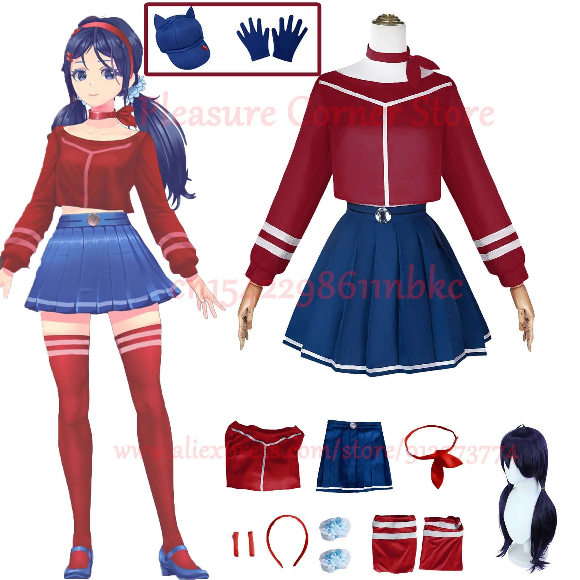 IN VOORRAAD Game MiSide Crazy Mita Cosplay Kostuum Volledige Set Pruik Rollenspel Primaire Yandere Mita Mira Cosplay Outfit Halloween - AliExpress 200000532