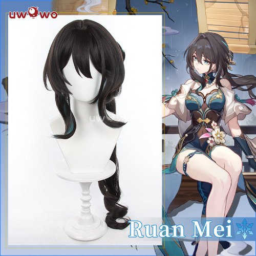 【Pre-sale】Uwowo Honkai Star Rail Ruan Mei RuanMei HSR Cosplay Wig Long Black Hair | Default Title