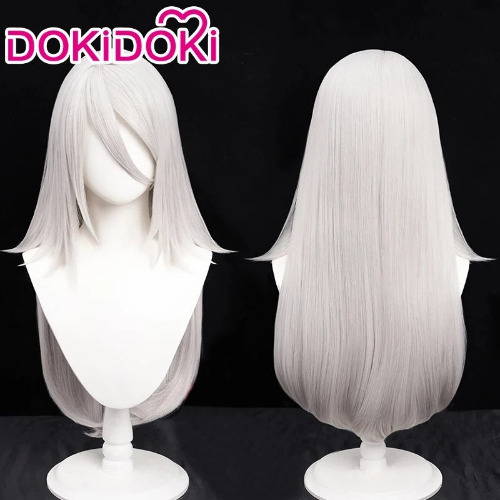 【Ready For Ship】DokiDoki Game Cosplay NR:Automata Cosplay A2 Wig Long Straight Silver YoRHa Type A No.2 | Wig Only-Ready For Ship
