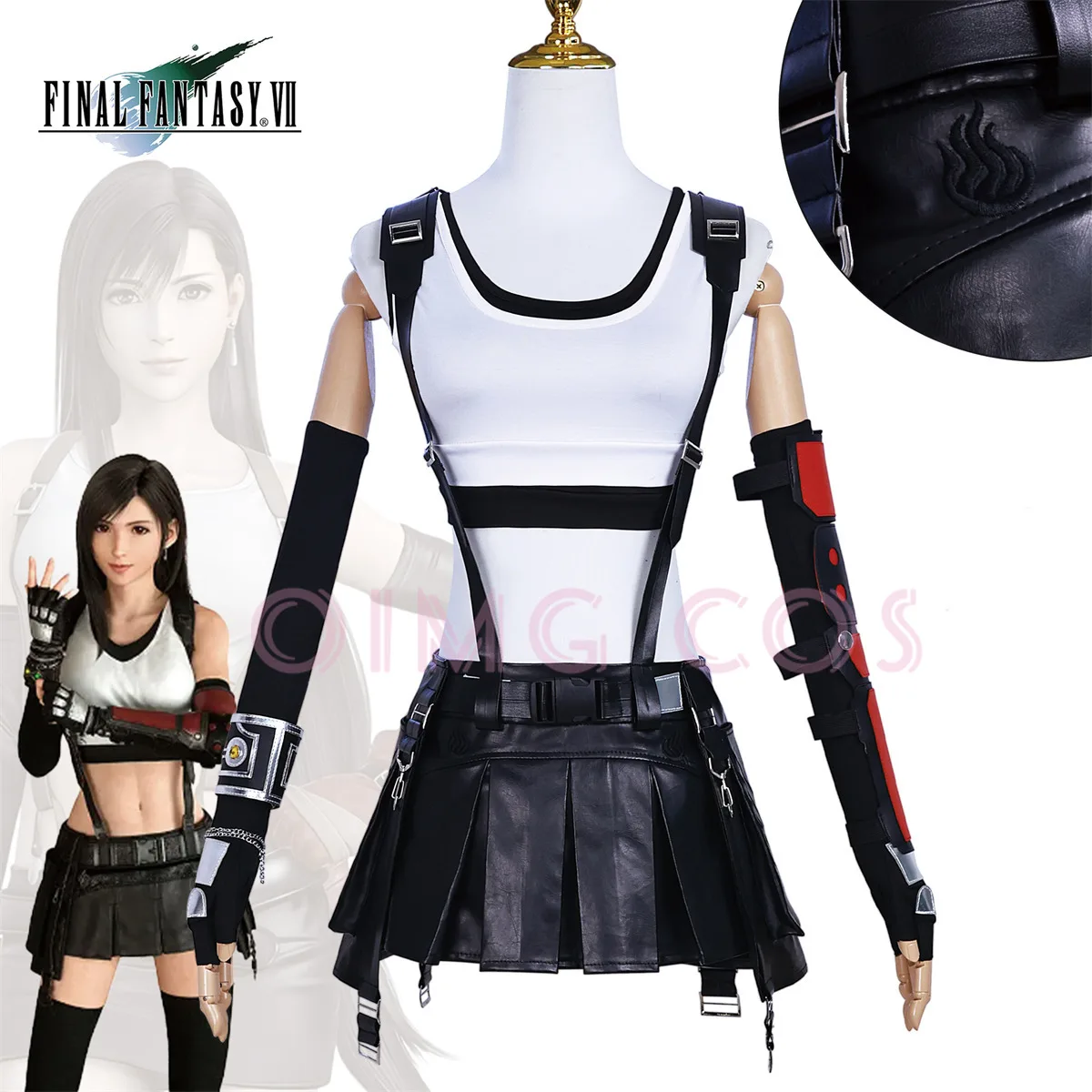 Tifa Lockhart Cosplay Kostuum Carnaval Uniform Pruik Anime Halloween Kostuums Vrouwen Game - AliExpress 200000532