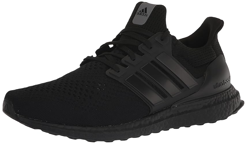 adidas Men's Ultraboost 1.0 Shoe - 12 - Black/Black/Beam Green