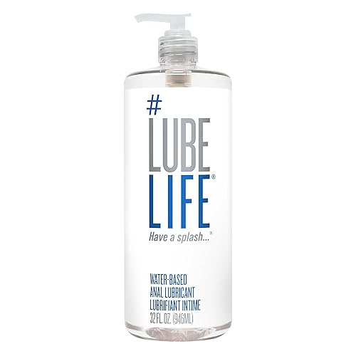 Lube Life Water-Based Anal Lubricant, Personal Backdoor Lube for Men, Women and Couples, Non-Staining, 32 Fl Oz - 32 Fl Oz (Pack of 1)