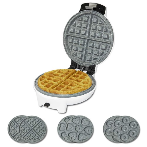Cecotec Gaufrier Fun Gofrestone Sphere. Revêtement Antiadhérent RockStone, Design Circulaire, Rotation 180º pour optimiser son Usage, 1000 W.