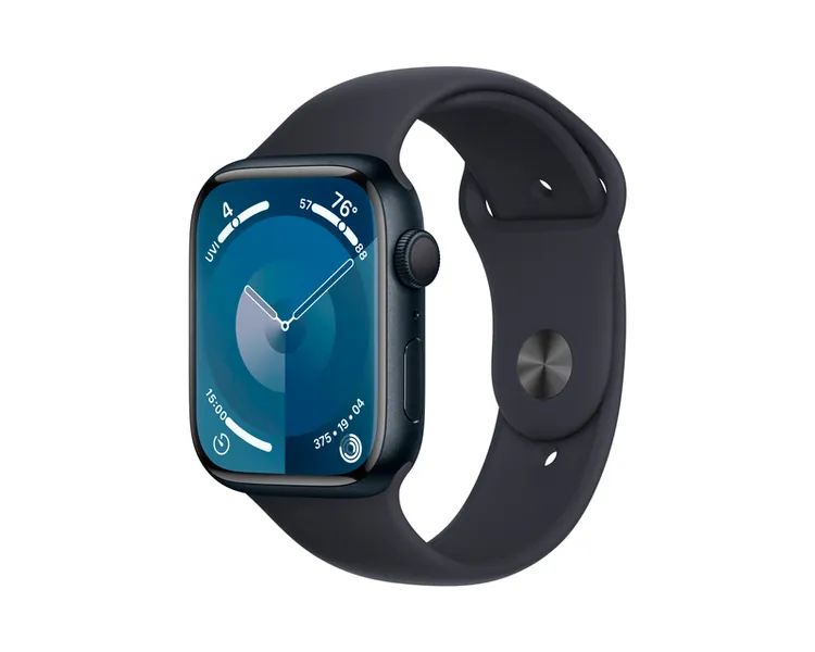Apple Watch Series 9, 45mm | Apple Watch Series 9 45mm Starlight Aluminum Case in Midnight