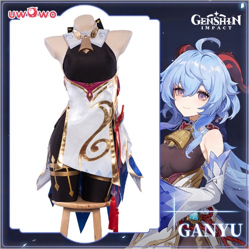 【In Stock】Uwowo Plus Size Game Genshin Impact Cosplay Ganyu Plenilune Gaze Cosplay Costume | L