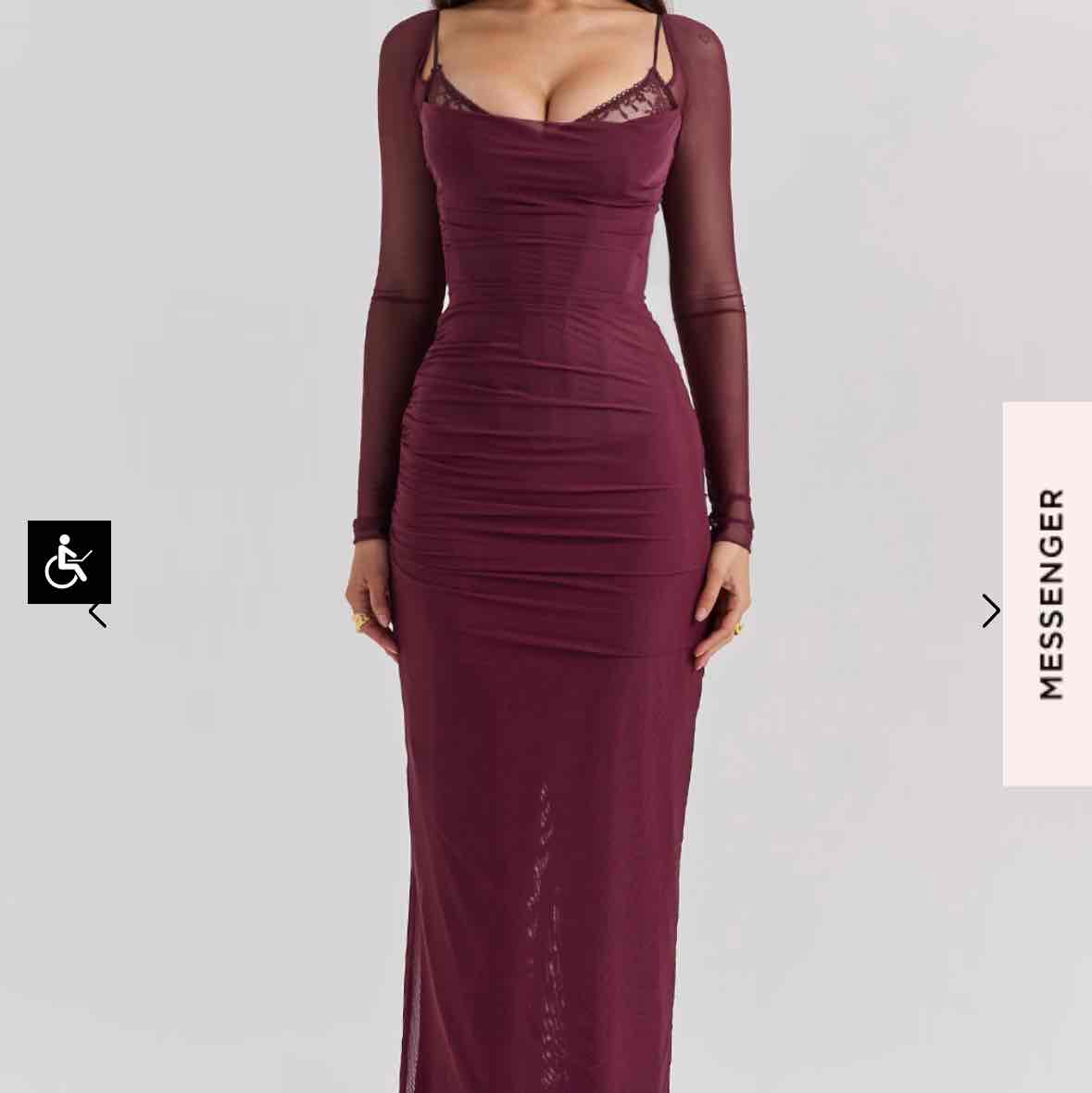 Katarina Wine Maxi Dress