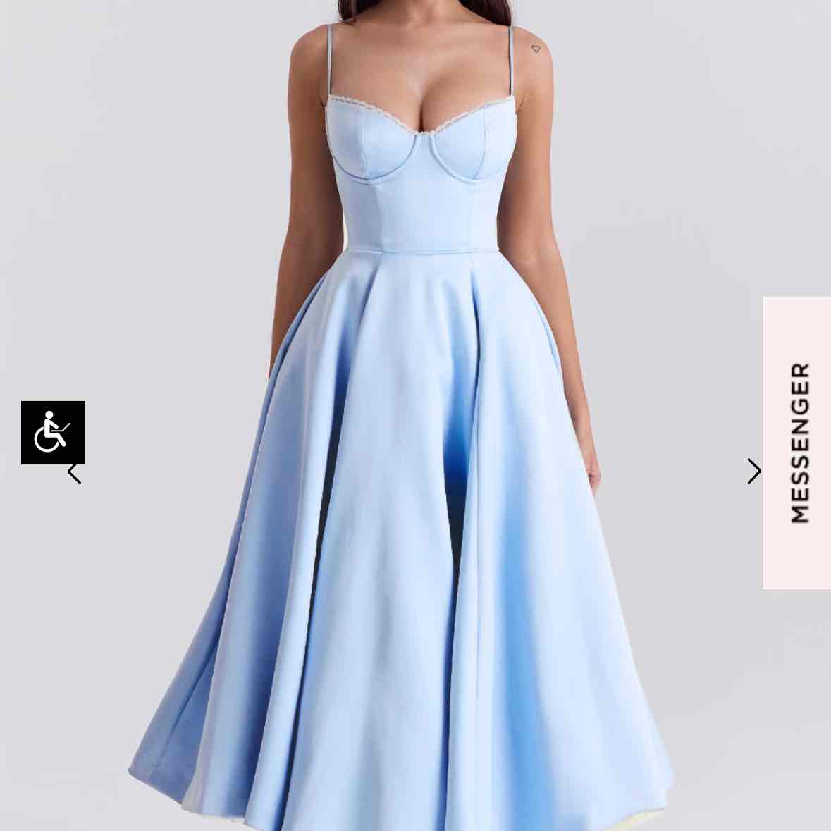 Mademoiselle Cinderella Blue Tulle Midi Dress