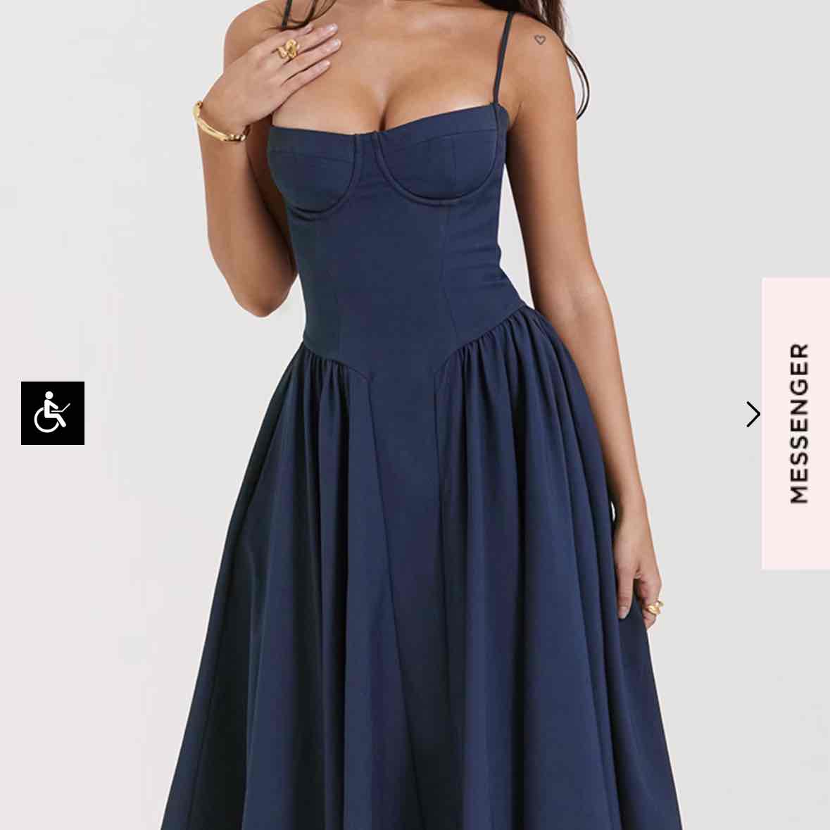 Samaria French Navy Corset Sundress