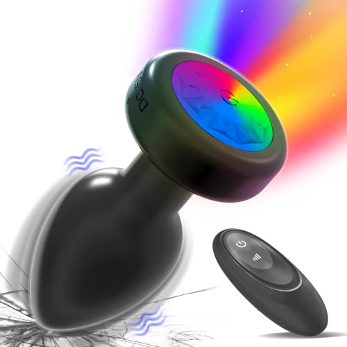 Vibrating Butt Plug Light up Anal Plug Anal Sex Toys, Anal Vibrator Prostate Massager with Remote Control for Women Sex Toys, LED Glow in The Dark with 7 Vibration Modes Sex Toys for Women, Men