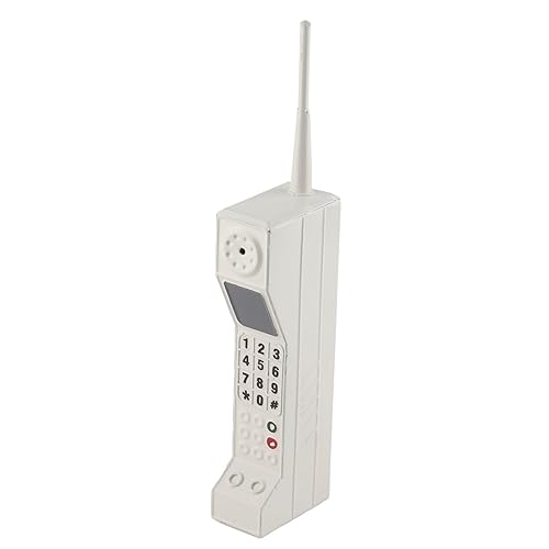 Uplory Modello di cellulare retrò, modello di telefono cellulare vecchio stile Ornament Simulazione vintage Proppetti fotografici per decorazioni per feste (White) - White