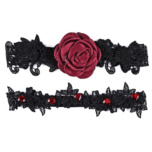 rose thigh garters <3