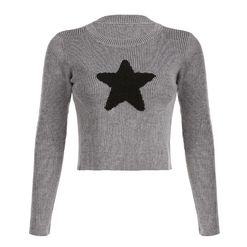 'Demon Right Behind You' Grey Alternative Star Sweater - as picture / S