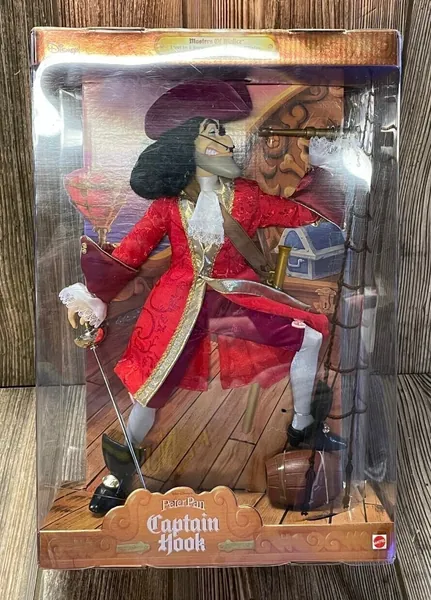 Vintage 1999 Peter Pan Captain Hook Disney Collector Doll in Unopened Box