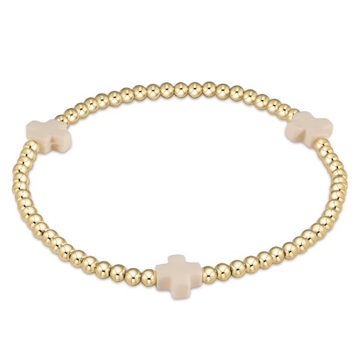 egirl signature cross bracelet gold | off-white
