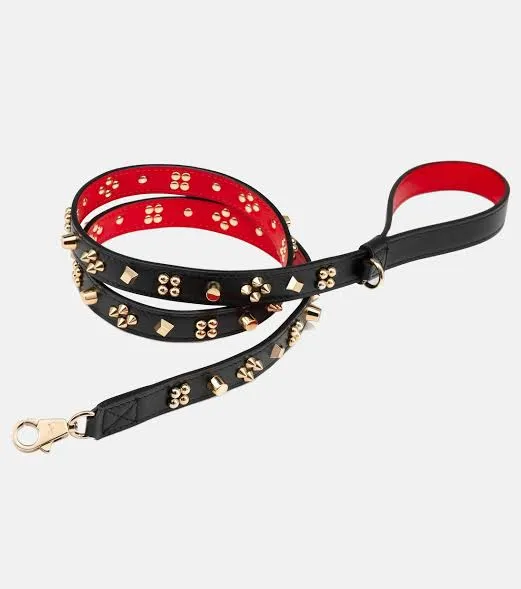 Loubileash spiked leather dog leash