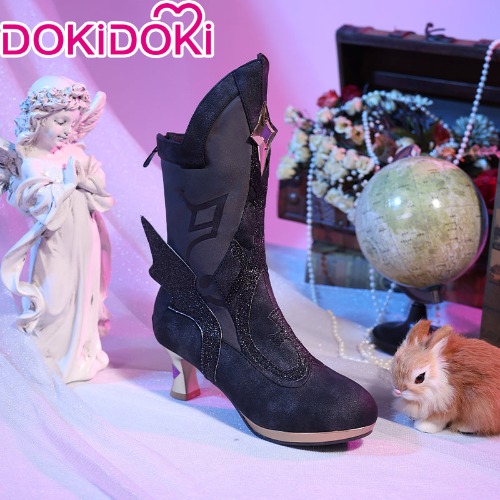【 Ready For Ship】DokiDoki Game Genshin Impact Fischl Cosplay Shoes | L(EU38- 39)