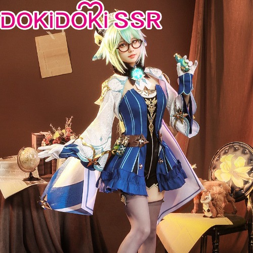 【S/M/L Ready For Ship】DokiDoki-SSR Game Genshin Impact Cosplay Sucrose Costume | M