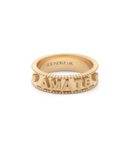 Amate - Love : Coin Edge Band | 18K Yellow Gold / 7