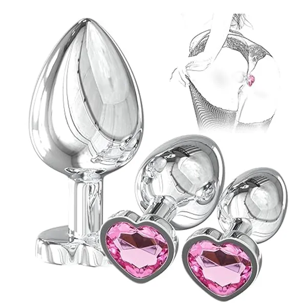 Portable 3pcs Stainless Steel Plug Kit Couple Training Sets Butt Sets Plug Toy Anales Adult Toys Plug Relaxing Anales Tool for Women Men Sunglasses Z18