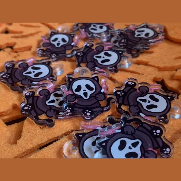 Kitty Ghostface Keychain