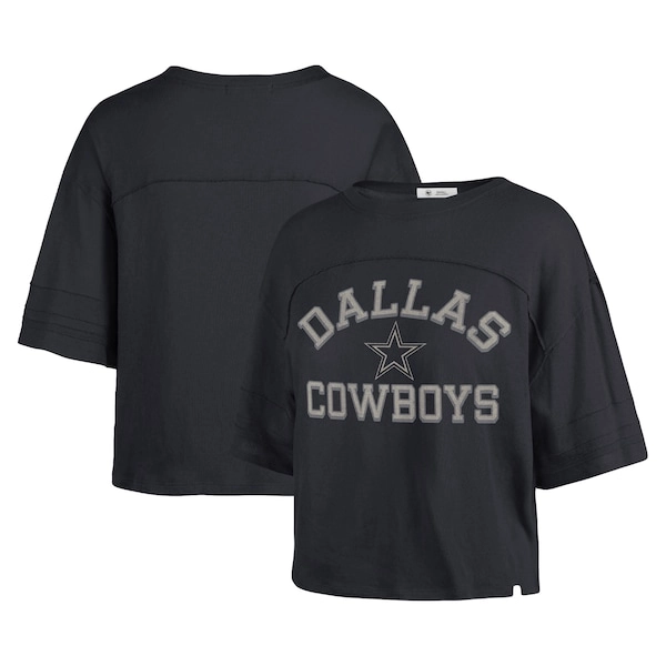 Women's '47 Navy Dallas Cowboys Half Moon Stevie Cropped T-Shirt