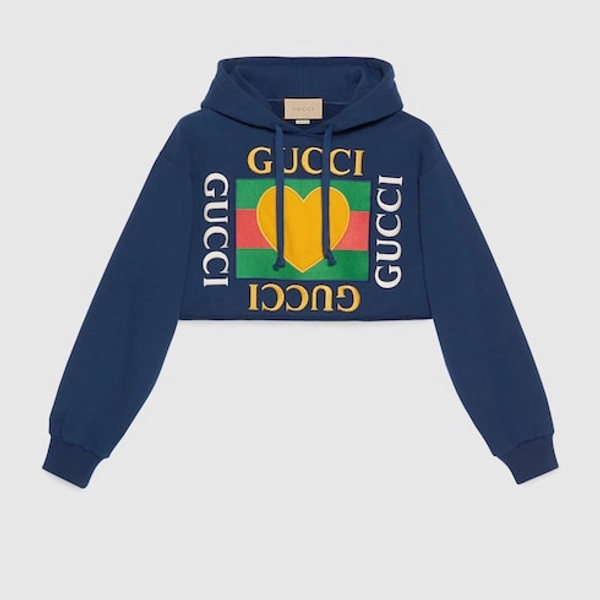 Cotton jersey hooded sweatshirt 