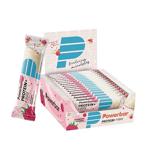 Powerbar - Protein Plus - Fibre - Raspberry Yoghurt - 16x35g - High Fibre Low Sugar Riegel - ballaststoffreich - Raspberry Yoghurt - 16x35g