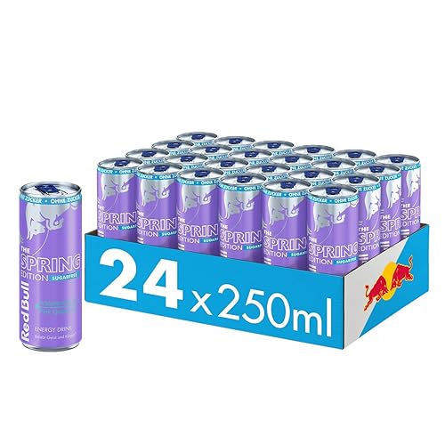 Red Bull Energy Drink Spring Edition - 24er Palette Dosen - Getränke mit Waldmeister-Pink Grapefruit Geschmack, EINWEG (24 x 250 ml)
