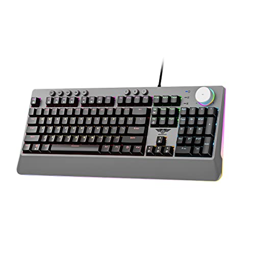 Newmen GM700 Wired Gaming Keyboard Optical Switch Mechanical Keyboard NKRO Illuminated LED Backlight with 5 Macro Keys for Gaming PC/Laptop,US Layout
