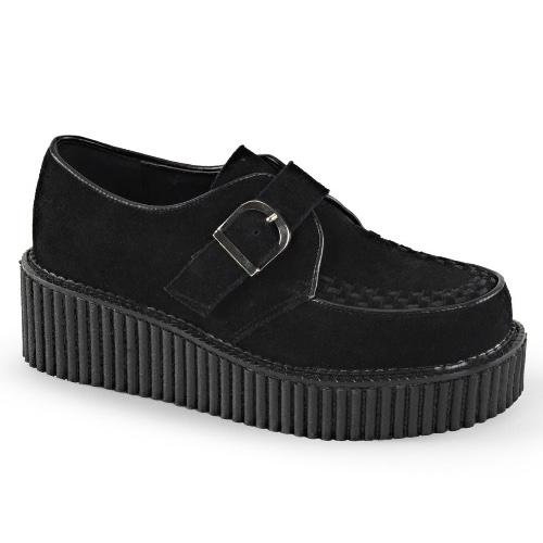 Demonia CREEPER-118 | Black Vegan Suede Creepers - 11 / Black