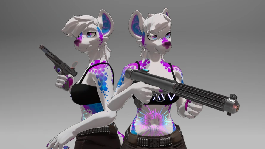 Blaster Pistol and Rifle (VRCHAT/SDK3)